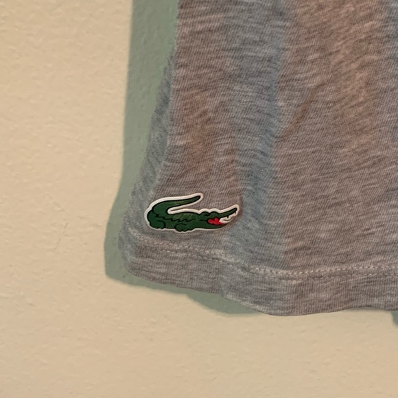 Lacoste Mens Size Large Gray Loungewear Top - Picture 2 of 4